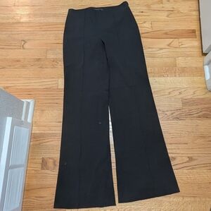 Theory Women's Dress Pants Size Black Mid Rise Wide Leg Trousers Workwear Size 4